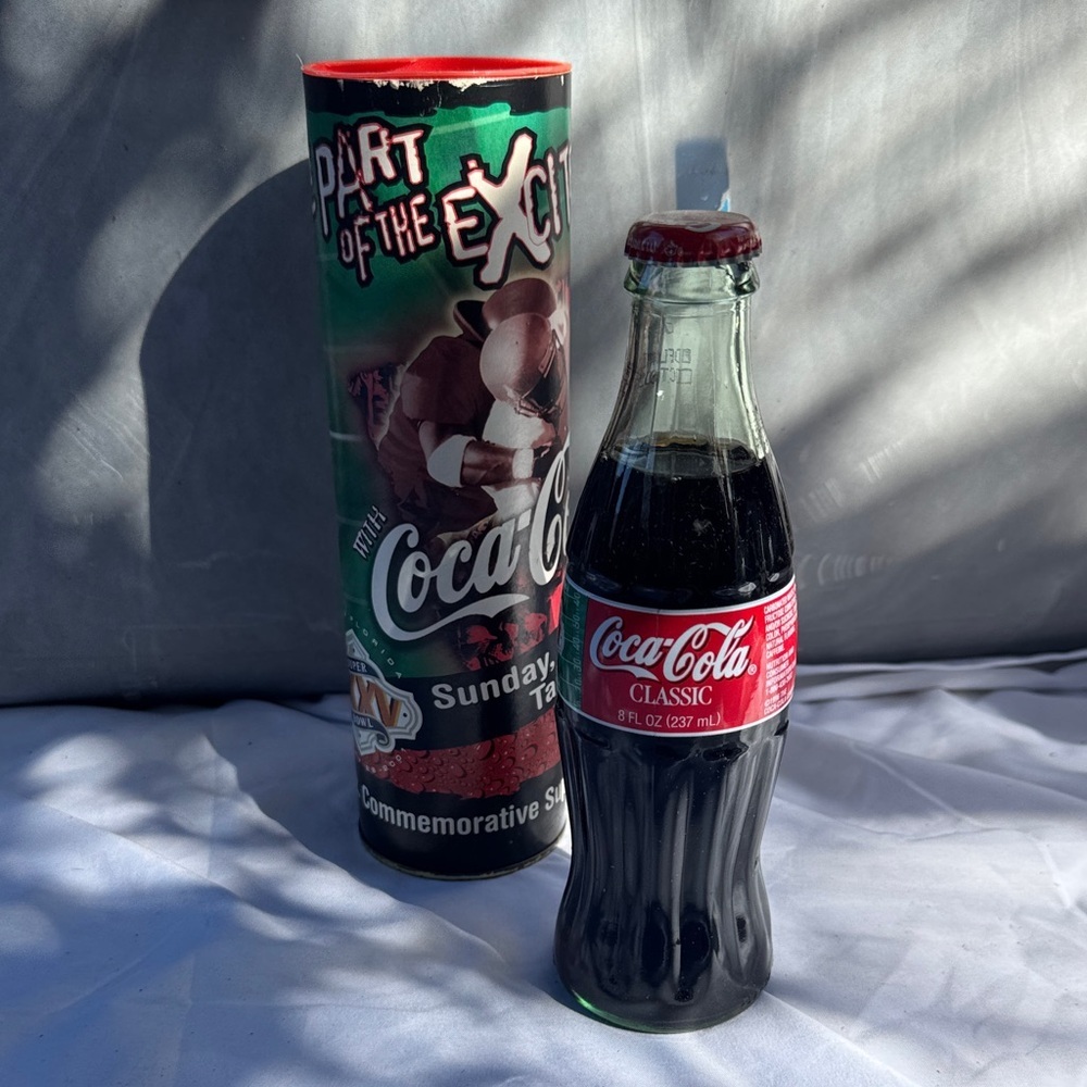 Coca-Cola Super Bowl XXXV 8oz Commemorative Bottle, 2001, New Condition